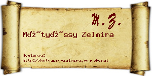 Mátyássy Zelmira névjegykártya